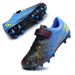 Hanani Boys Girls Soccer Cleats Youth Firm Groud Athletic Low Top Outdoor Trainning Football Shoes for Little/Big Kid