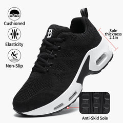 Womens Orthopedic Trainers Running Shoes Air Cushion Athletic Sports Lightweight Walking Sneakers Mesh Breathable Ladies Nursing Work Arch Support Plantar Fasciitis Jogging Shoes