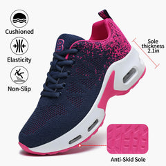 Womens Orthopedic Trainers Running Shoes Air Cushion Athletic Sports Lightweight Walking Sneakers Mesh Breathable Ladies Nursing Work Arch Support Plantar Fasciitis Jogging Shoes