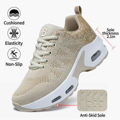 Womens Orthopedic Trainers Running Shoes Air Cushion Athletic Sports Lightweight Walking Sneakers Mesh Breathable Ladies Nursing Work Arch Support Plantar Fasciitis Jogging Shoes