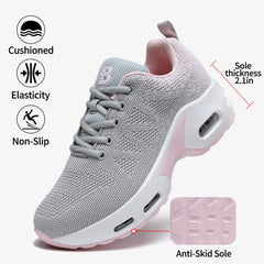 Womens Orthopedic Trainers Running Shoes Air Cushion Athletic Sports Lightweight Walking Sneakers Mesh Breathable Ladies Nursing Work Arch Support Plantar Fasciitis Jogging Shoes