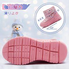 スノーブーツ キッズ ジュニアブーツ ベビー ウィンターブーツ 子供靴 冬用 アウトドア スノー シューズ 女の子 男の子 雪遊び スキー 雪用 ブーツ 防寒 防水 超軽量 滑り止め