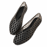 BKWHDAY Jelly Sandals for Women Ballet Flats Mesh Casual Comfortable Jellies Shoes