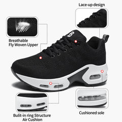 Womens Orthopedic Trainers Running Shoes Air Cushion Athletic Sports Lightweight Walking Sneakers Mesh Breathable Ladies Nursing Work Arch Support Plantar Fasciitis Jogging Shoes