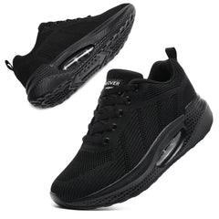Womens Walking Trainers Orthopedic Walking Shoes Air Cushion Lightweight Walking Shoes Breathable Running Sneakers Rocker Sole Shoes Non Slip Sports Shoes Womens Gym Training Shoes