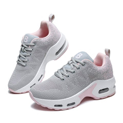 Womens Orthopedic Trainers Running Shoes Air Cushion Athletic Sports Lightweight Walking Sneakers Mesh Breathable Ladies Nursing Work Arch Support Plantar Fasciitis Jogging Shoes