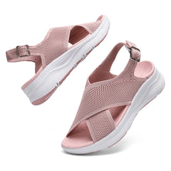 Hanani Womens Orthopedic Sandals Adjustable Strap Sandals Arch Support Ladies Summer Wedge Slingback Sliders Platform Walking Shoes Washable Slide Sport Girls Casual Thick Bottom Beach Shoes
