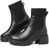 Hanani Chelsea Boots Women Black Winter Boots For Women Boots White Boots Ankle Botas white booties Para Mujer Waterproof Boots