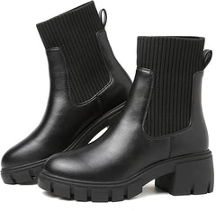 Hanani Chelsea Boots Women Black Winter Boots For Women Boots White Boots Ankle Botas white booties Para Mujer Waterproof Boots