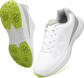 Golf Shoes for Men Size 7.5-12.5 Mens Golf Shoes Spikeless – Black/White/White-Grey