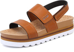 ziitop Sandals Womens Summer Platform Sandals For Women Arch Support Beach Sandals With Orthotic Cork Footbed Adjustable Lightweight Thick Sole Casual Comfortable Cushioned Fashion Sandals