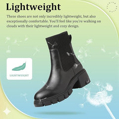 Hanani Chelsea Boots Women Black Winter Boots For Women Boots White Boots Ankle Botas white booties Para Mujer Waterproof Boots