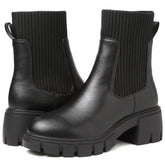 ブーツ レディース サイドゴアブーツ 厚底ブーツ レディース ショートブーツ 黒 ミドル丈 ソックスブーツ ニットブーツ エンジニアブーツ ハイカット 秋 冬用 ワークブーツ アンクルブーツ 革靴 防水