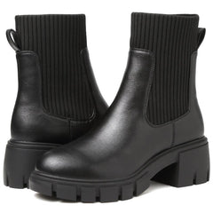 ブーツ レディース サイドゴアブーツ 厚底ブーツ レディース ショートブーツ 黒 ミドル丈 ソックスブーツ ニットブーツ エンジニアブーツ ハイカット 秋 冬用 ワークブーツ アンクルブーツ 革靴 防水