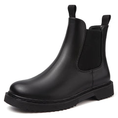 ショートブーツ レディース チェルシーブーツ 厚底 防水 秋冬靴 サイドゴア 美脚 カジュアル アンクルブーツ 革靴 着やすい