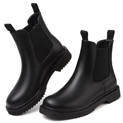 ショートブーツ レディース チェルシーブーツ 厚底 防水 秋冬靴 サイドゴア 美脚 カジュアル アンクルブーツ 革靴 着やすい