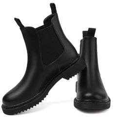 ショートブーツ レディース チェルシーブーツ 厚底 防水 秋冬靴 サイドゴア 美脚 カジュアル アンクルブーツ 革靴 着やすい