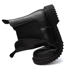 ショートブーツ レディース チェルシーブーツ 厚底 防水 秋冬靴 サイドゴア 美脚 カジュアル アンクルブーツ 革靴 着やすい