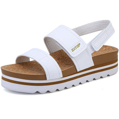 ziitop Platform Sandals for Women Orthopedic Sandals Ladies Wedge Wide Fit Cork Footbed Adjustable Strappy Open Toe Chunky Beach Summer Shoes