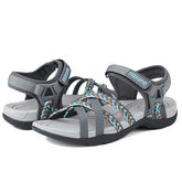 Maxome Women's Summer Walking Sandals Comfortable Sports Sandals Casual Hook Loop Strap Beach Sandals