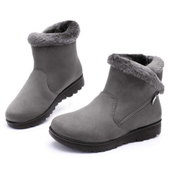 Maxome Snow Boots Womens Winter Boots Fur Lined Women Walking Boots Lightweight Anti-Slip Ankle Boots Side Zipper Outdoor for Ladies Girls Warm Booties