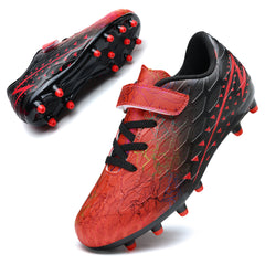 Hanani Boys Girls Soccer Cleats Youth Firm Groud Athletic Low Top Outdoor Trainning Football Shoes for Little/Big Kid