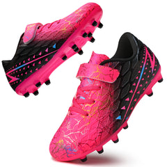 Hanani Boys Girls Soccer Cleats Youth Firm Groud Athletic Low Top Outdoor Trainning Football Shoes for Little/Big Kid