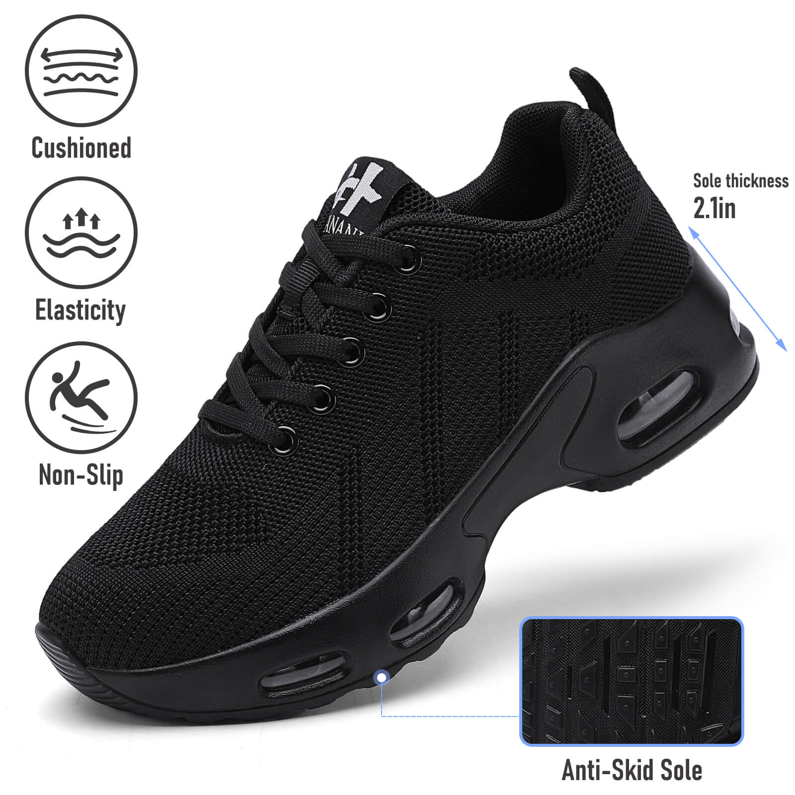 【Hanani】Womens Orthopedic Trainers Running Shoes Air Cushion Athletic Sports Lightweight Tennis Walking Sneakers Casual Mesh Breathable Ladies Fashion Plantar Fasciitis Jogging Shoes