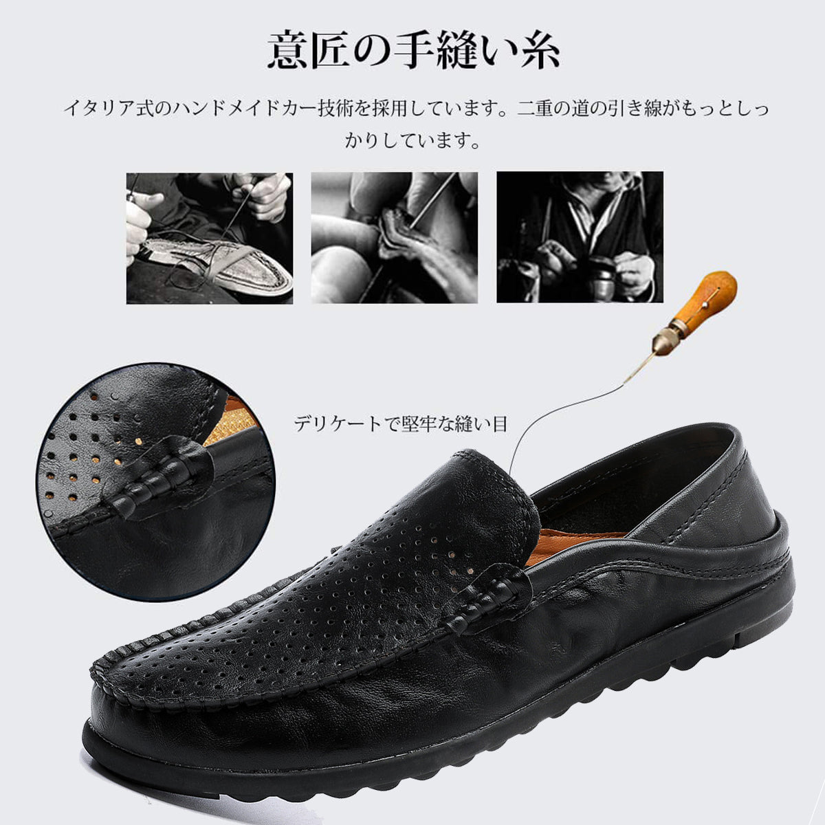Hanani Penny Loafers Men Shoes Slip On Moccasins Driving Shoes Lightweight Flats Leather Casual Boat Shoes Walking Shoes