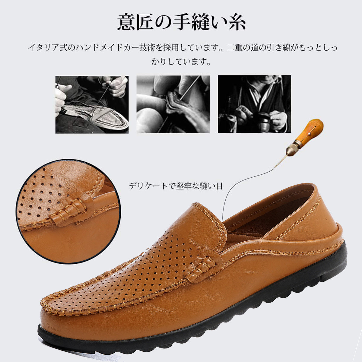 Hanani Penny Loafers Men Shoes Slip On Moccasins Driving Shoes Lightweight Flats Leather Casual Boat Shoes Walking Shoes