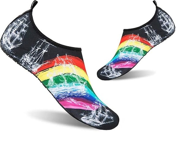 todaysunny Water Shoes Men Women Water Socks Aqua Shoes Socks Barefoot Skin Shoes Yoga Shoes Quick Dry Camo Dive Surf Swim Beach Shoes