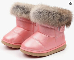 Kids Snow Boots Toddler Girls Boys Waterproof Toddler Winter Boots Lightweight Fur Lined Winter Shoes Outdoor Indoor Baby Walking Boots (Toddler/Little Kid)