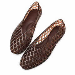 BKWHDAY Jelly Sandals for Women Ballet Flats Mesh Casual Comfortable Jellies Shoes