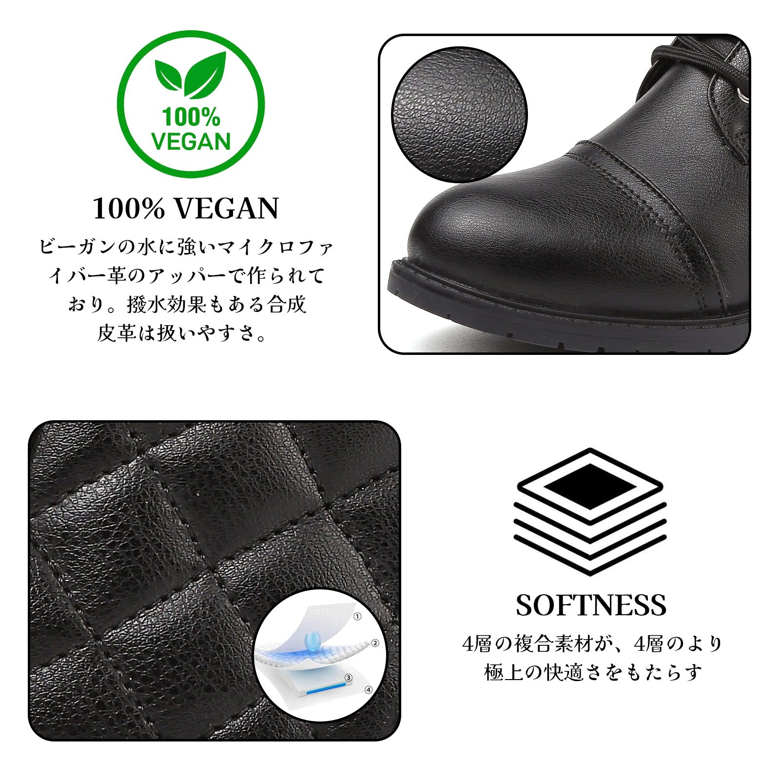 [todaysunny] ブーツ レディース 歩きやすい ショートブーツ 厚底 編み上げ ハイカット 黒 バイク ファッション アンクルシューズ 防水 秋 冬用 革靴 boots for women