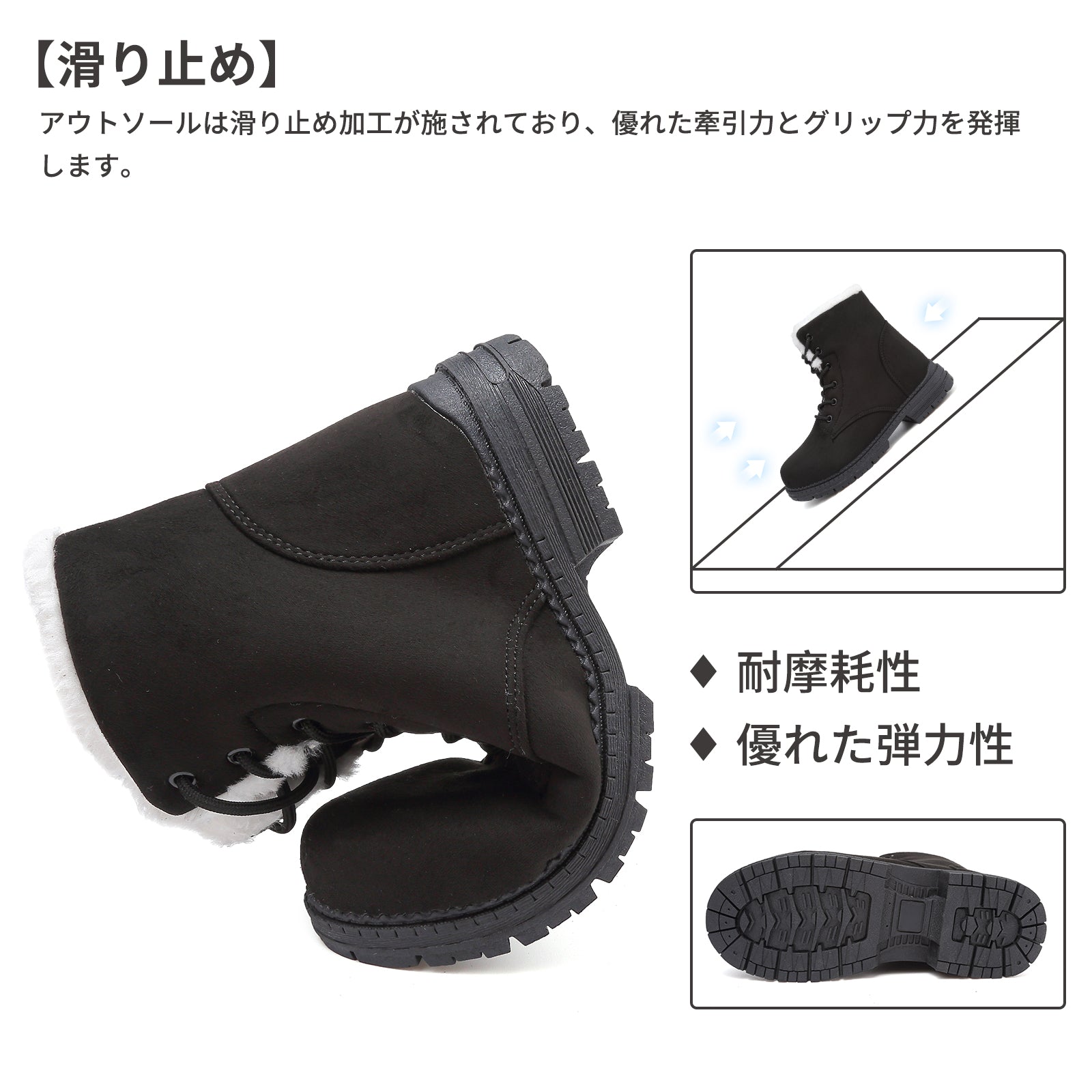 [Hanani] スノーブーツ レディース 防寒ブーツ 冬靴 スノーシューズ 雪靴 防滑 暖かい 裏起毛 綿靴 雪用 ショートブーツ トレッキングシューズ 登山靴 Snow Boot 歩きやすい 通勤 通学