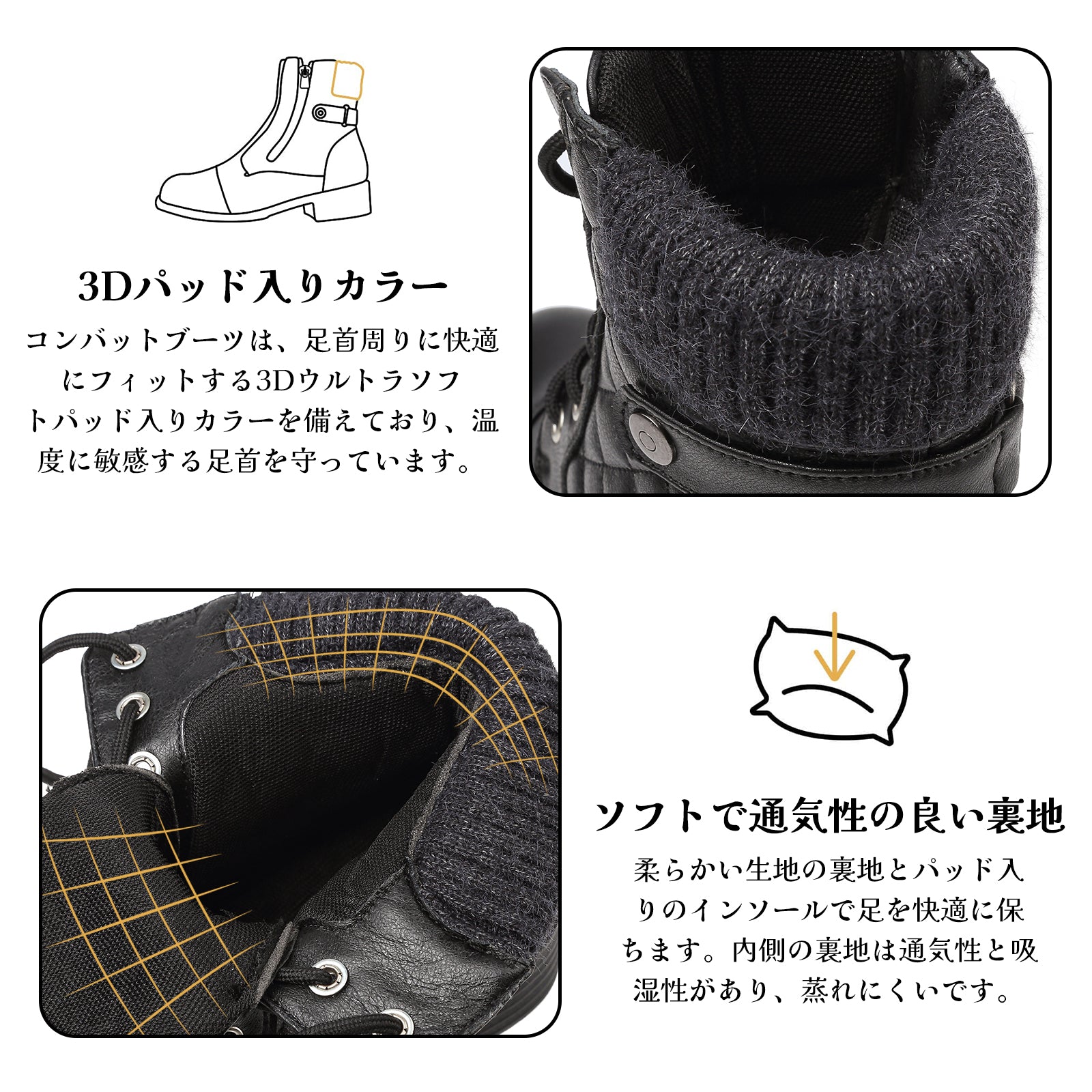 [todaysunny] ブーツ レディース 歩きやすい ショートブーツ 厚底 編み上げ ハイカット 黒 バイク ファッション アンクルシューズ 防水 秋 冬用 革靴 boots for women