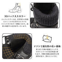 [todaysunny] ブーツ レディース 歩きやすい ショートブーツ 厚底 編み上げ ハイカット 黒 バイク ファッション アンクルシューズ 防水 秋 冬用 革靴 boots for women