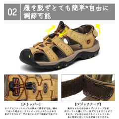 [Shoton] スポーツ サンダル メンズ 外履き スニーカーサンダル アウトドアサンダル 水陸両用 スポーツサンダル 登山サンダル おしゃれ 夏用 つま先保護 軽量 防滑 速乾 通気 カジュアルサンダル