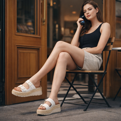 BKWHDAY Platform Sandals Women Wedge Open Toe Buckle Ankle Strap Women's 2026