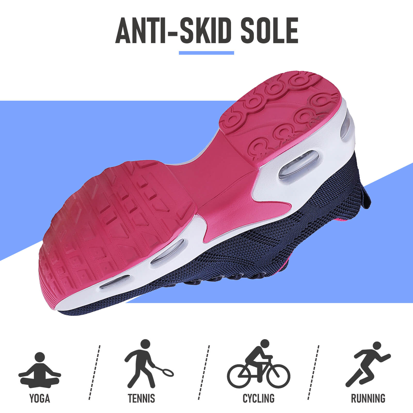 【Hanani】Womens Orthopedic Trainers Running Shoes Air Cushion Athletic Sports Lightweight Tennis Walking Sneakers Casual Mesh Breathable Ladies Fashion Plantar Fasciitis Jogging Shoes