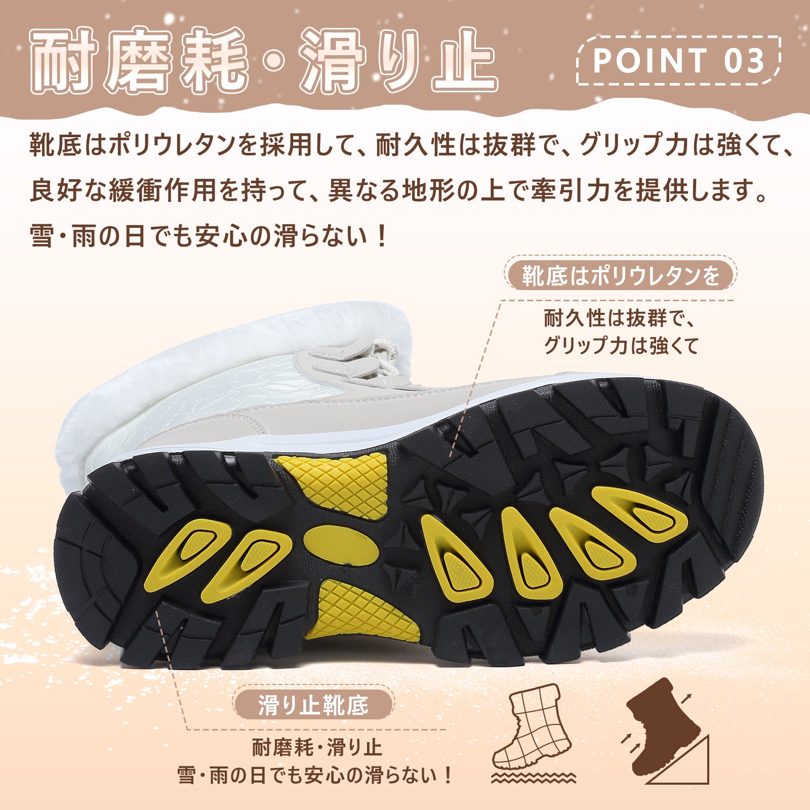 [todaysunny] スノーブーツ レディース スノーシューズ 防寒靴 冬用ブーツ 裏起毛 ボア 暖かい 防寒ブーツ 綿靴 冬靴 防水 防滑 Winter Snow Boots ハイカット アウトドア トレッキングシューズ 登山靴 雪靴