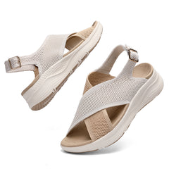 Hanani Womens Orthopedic Sandals Adjustable Strap Sandals Arch Support Ladies Summer Wedge Slingback Sliders Platform Walking Shoes Washable Slide Sport Girls Casual Thick Bottom Beach Shoes