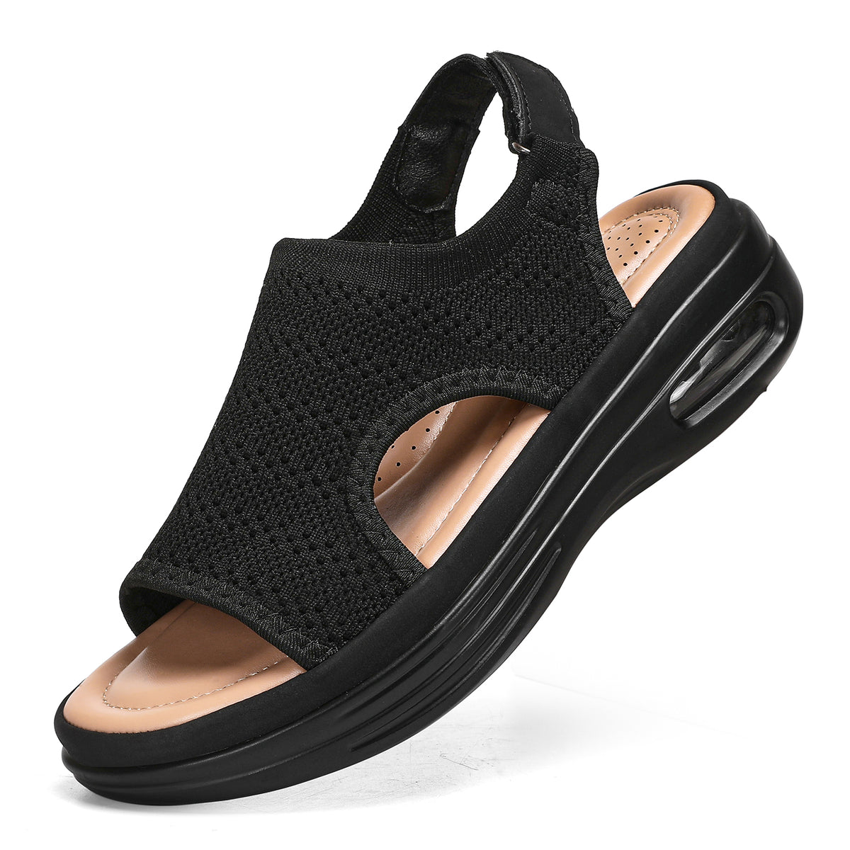 Bravover Sandals Womens Air cushion sandals Summer Washable Sport Ladies Walking Sandals Womens Wedge Platform Walking Shoes Casual Thick Bottom Comfy Beach Shoes