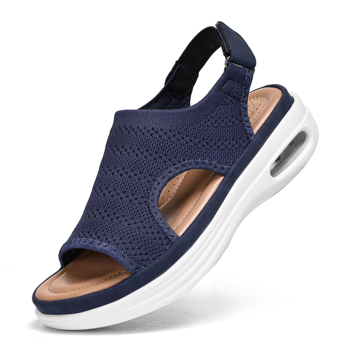 Bravover Sandals Womens Air cushion sandals Summer Washable Sport Ladies Walking Sandals Womens Wedge Platform Walking Shoes Casual Thick Bottom Comfy Beach Shoes