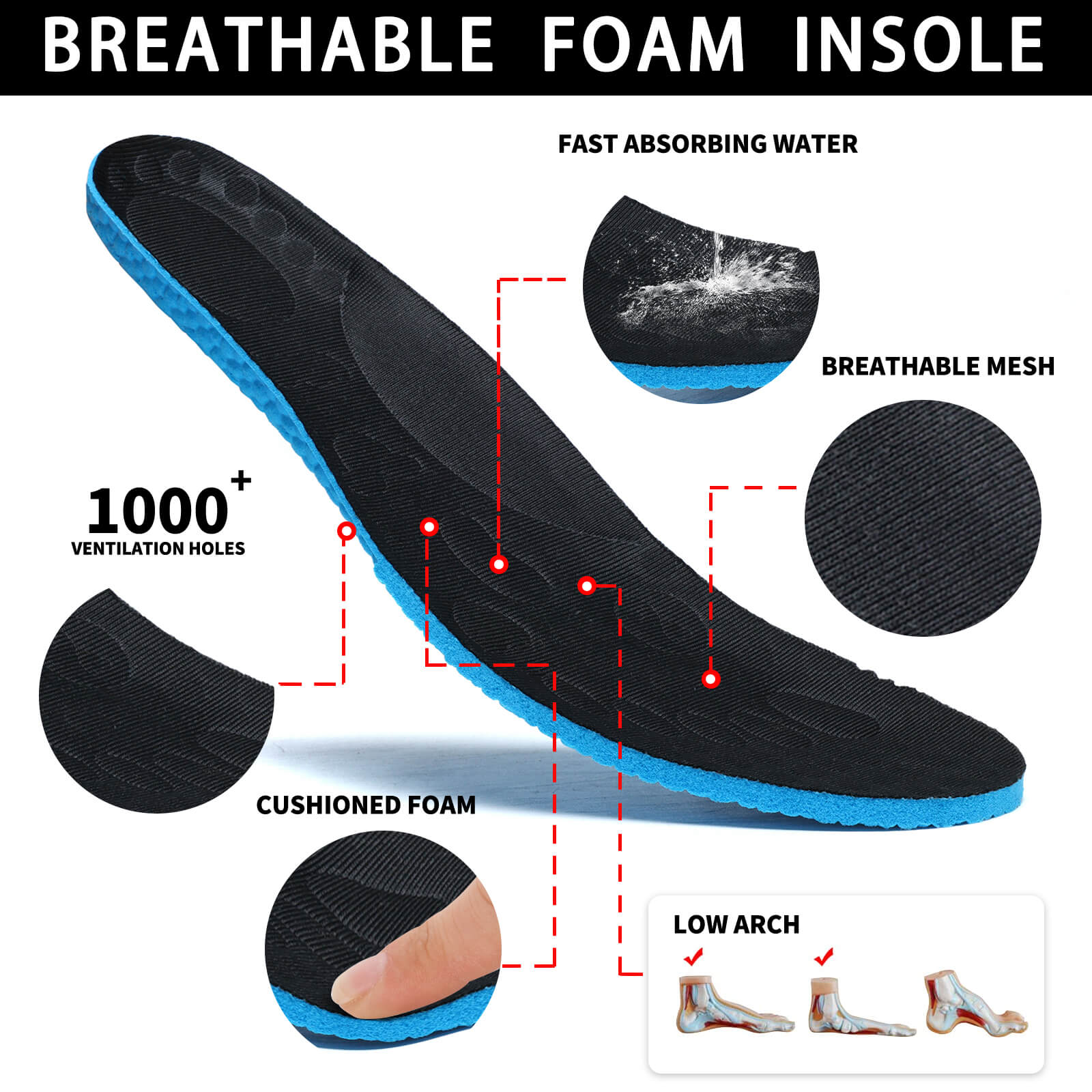 Womens Orthopedic Trainers Running Shoes Air Cushion Athletic Sports Lightweight Walking Sneakers Mesh Breathable Ladies Nursing Work Arch Support Plantar Fasciitis Jogging Shoes