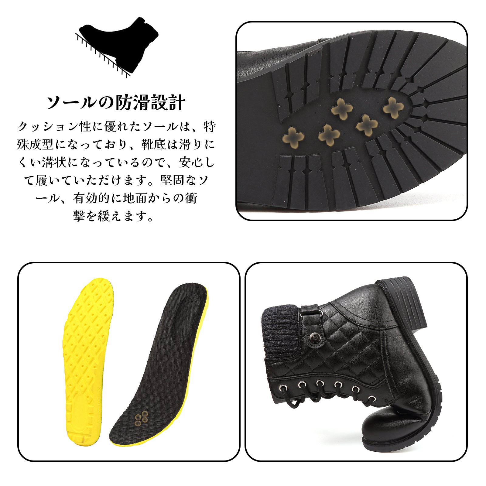 [todaysunny] ブーツ レディース 歩きやすい ショートブーツ 厚底 編み上げ ハイカット 黒 バイク ファッション アンクルシューズ 防水 秋 冬用 革靴 boots for women