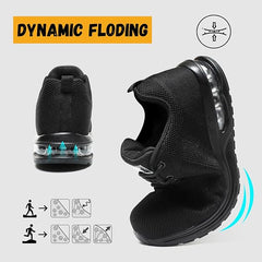 【Bravover】Safety Shoes for Mens Womens Work Steel Toe Shoes Lightweight Industrial & Construction Indestructible Safety Comfortable Shoes Puncture Proof Shoes