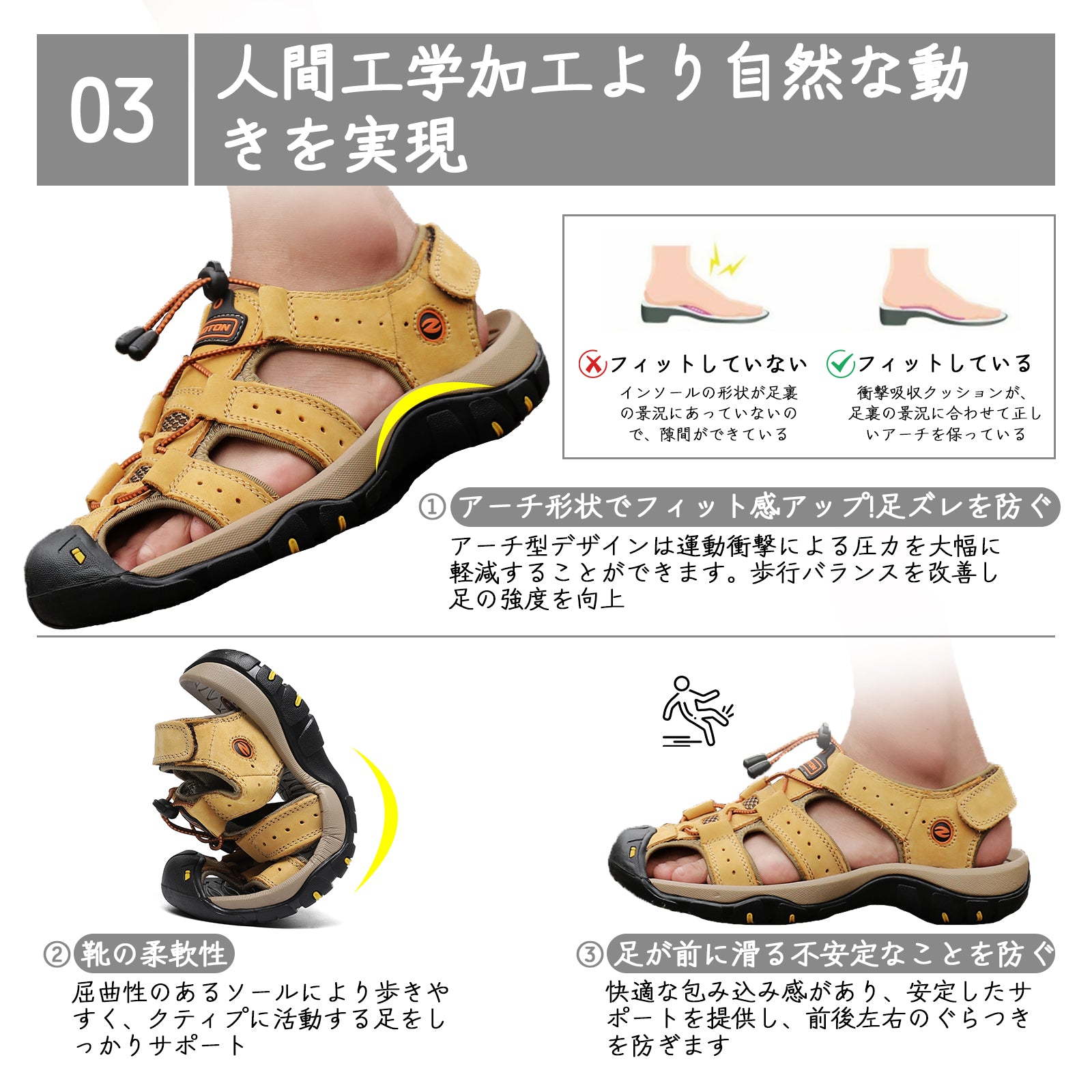 [Shoton] スポーツ サンダル メンズ 外履き スニーカーサンダル アウトドアサンダル 水陸両用 スポーツサンダル 登山サンダル おしゃれ 夏用 つま先保護 軽量 防滑 速乾 通気 カジュアルサンダル