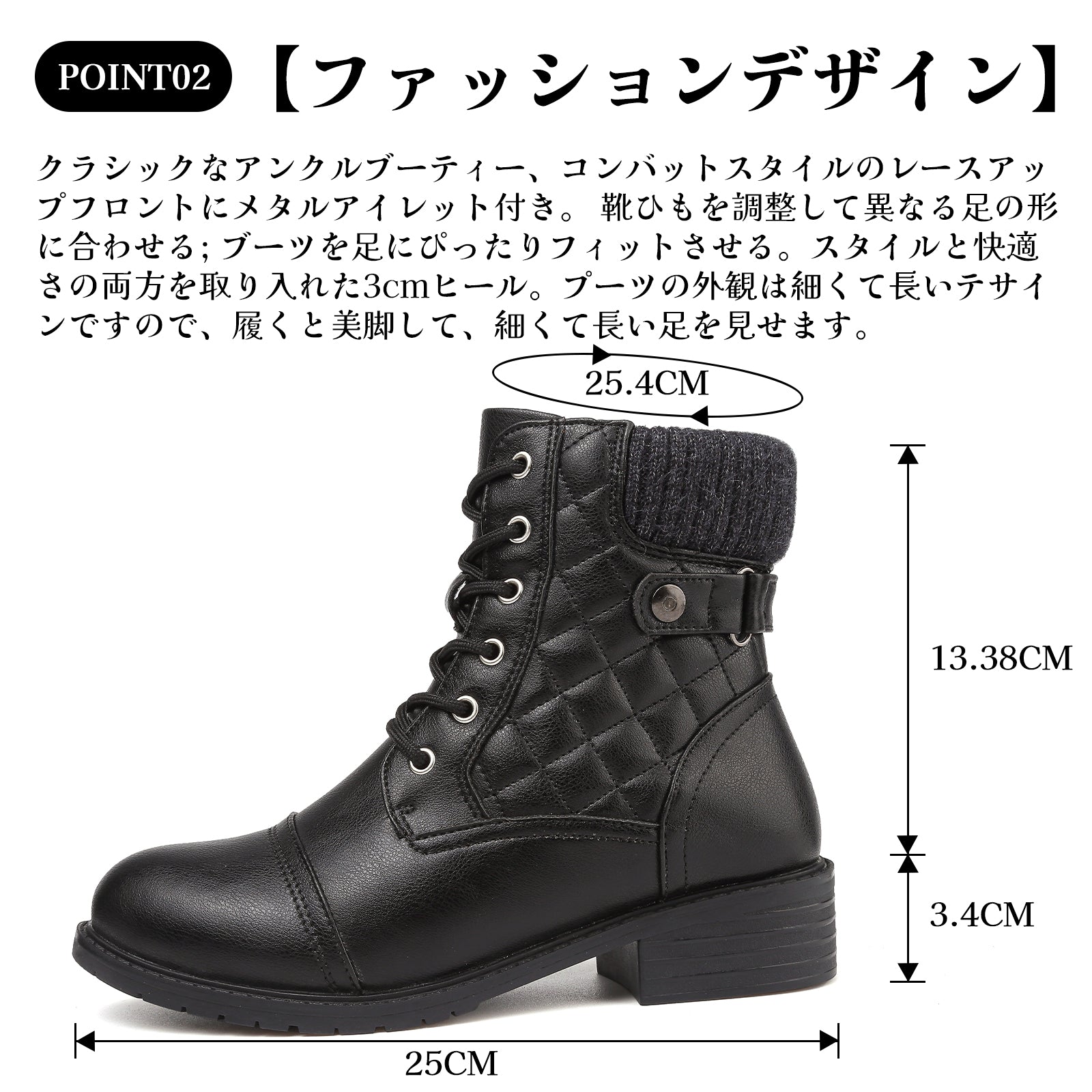[todaysunny] ブーツ レディース 歩きやすい ショートブーツ 厚底 編み上げ ハイカット 黒 バイク ファッション アンクルシューズ 防水 秋 冬用 革靴 boots for women