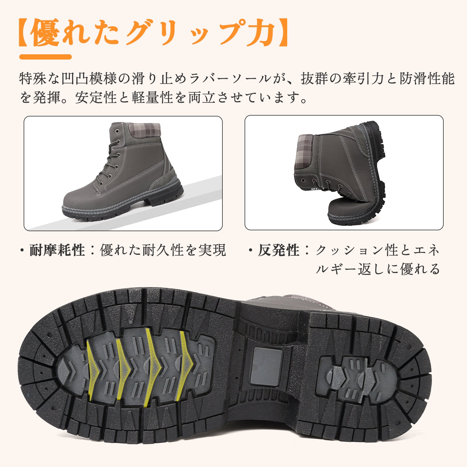 [Maxome] ブーツ レディース ショートブーツ 歩きやすい 黒 厚底 靴 秋 冬用 防水 防滑 ハイカット レースアップ 編み上げ ウォーキングシューズ アウトドア 通勤 通学 boots for women
